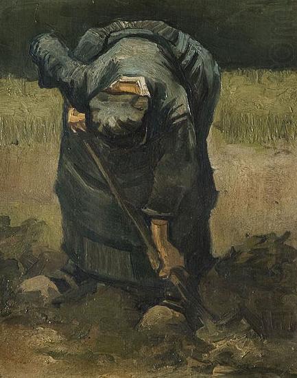 Vincent Van Gogh A Peasant Woman Digging china oil painting image